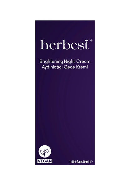 Herbest Aydınlatıcı Gece Kremi 50 ml. ( Brightening Night Cream ) Vegan