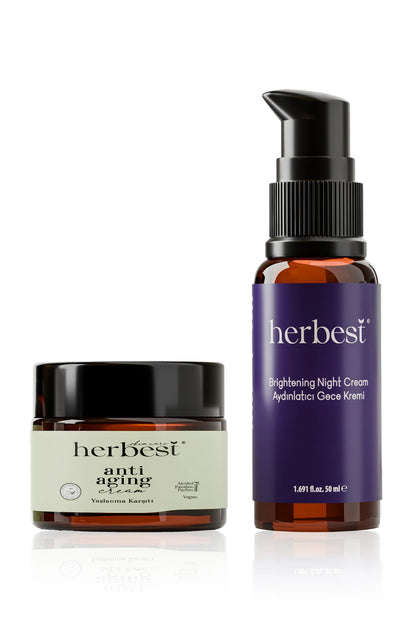 Herbest Anti Aging + Aydınlatıcı Gece Kremi Set