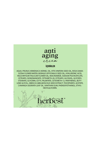 Herbest Skin Care Anti aging Yüz Kremi ( Yaşlanma Karşıtı Bakım Kremi ) 50 ml.