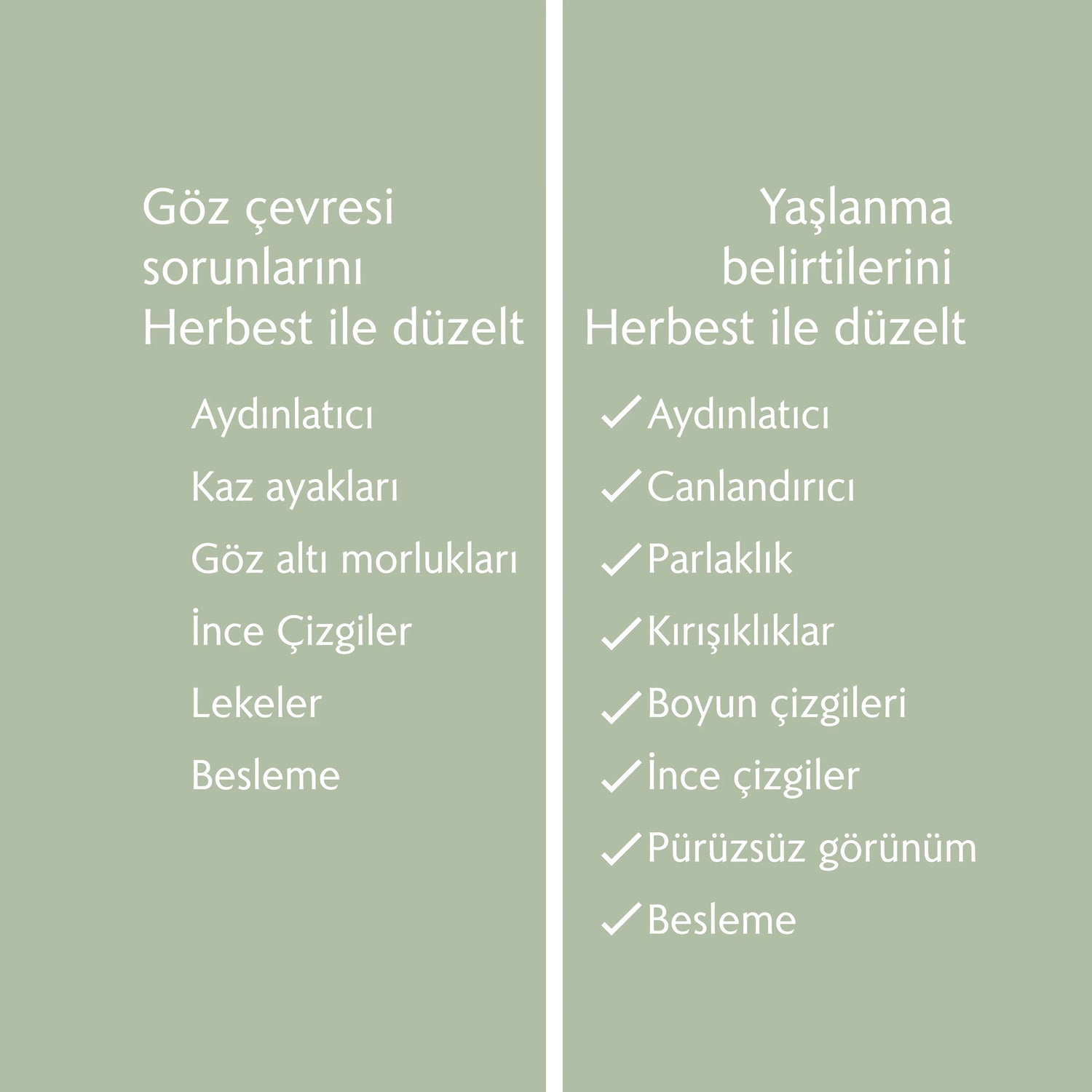 Herbest Anti-Aging + Göz Çevresi Kremi