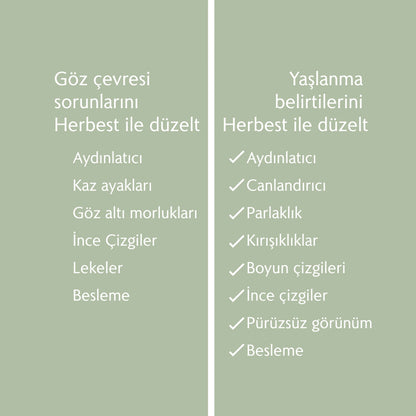 Herbest Anti-Aging + Göz Çevresi Kremi